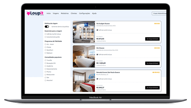 Plataforma Loupit no notebook